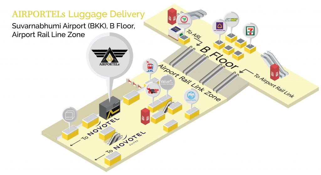 airportels,luggage storage,luggage storage bangkok,airport rail link bangkok